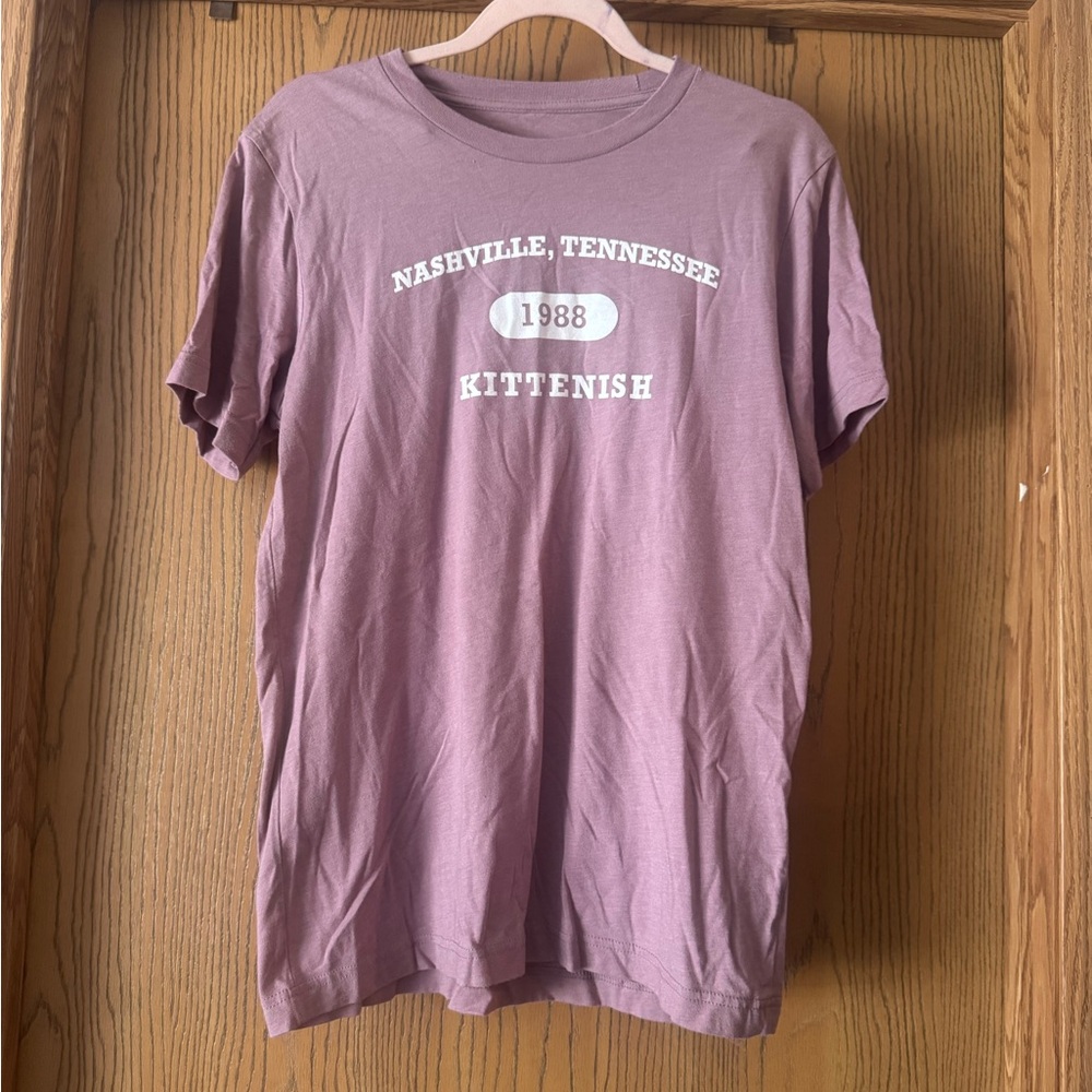 Kittenish Mauve Graphic Tee for women